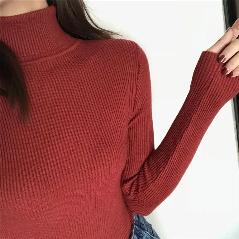 Classic Ribbed Turtleneck Sweater
