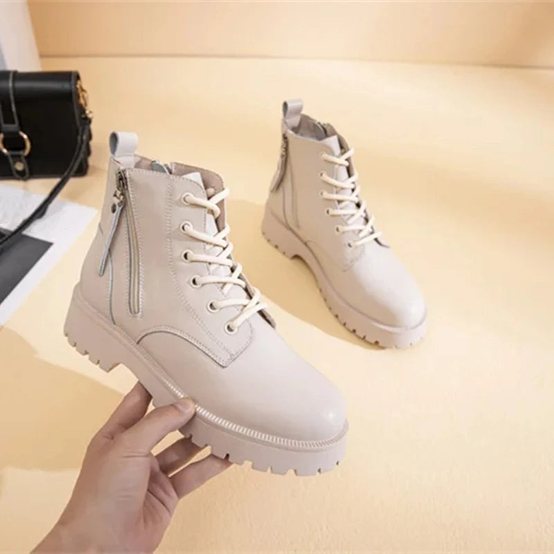 Versatile Lace-Up Ankle Boots