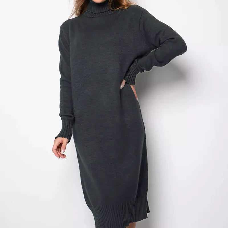 Classic Long Knit Sweater Dress