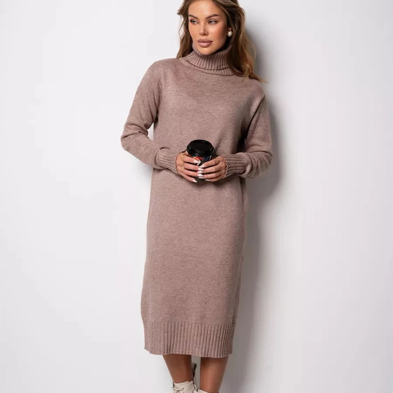 Classic Long Knit Sweater Dress