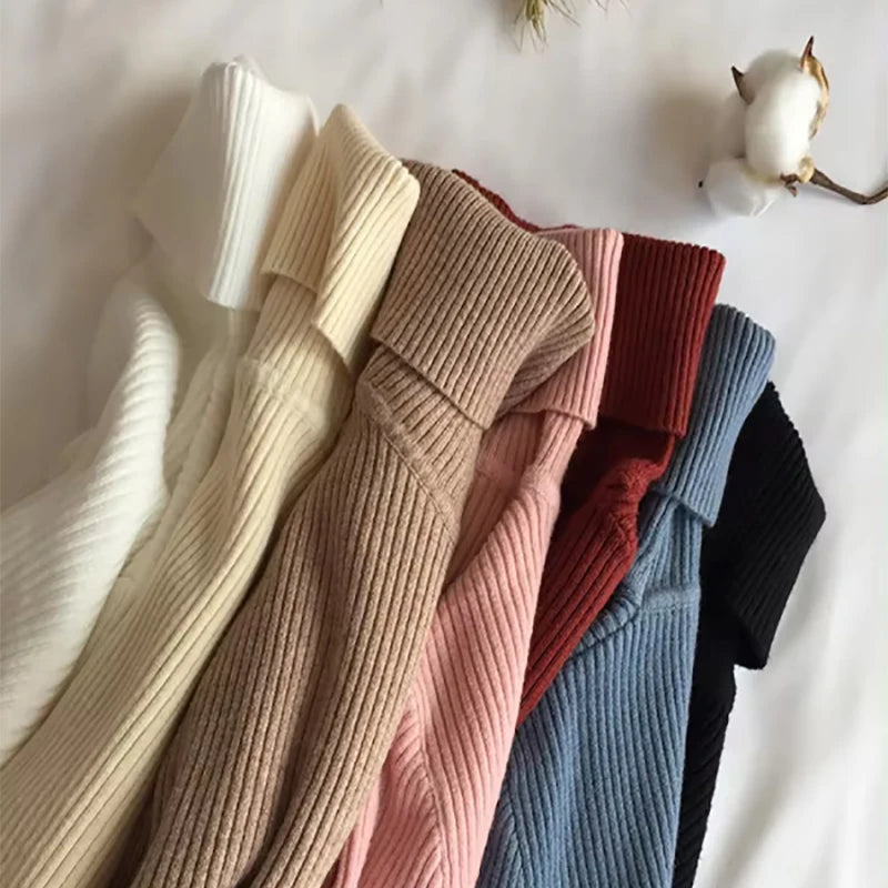 Classic Ribbed Turtleneck Sweater