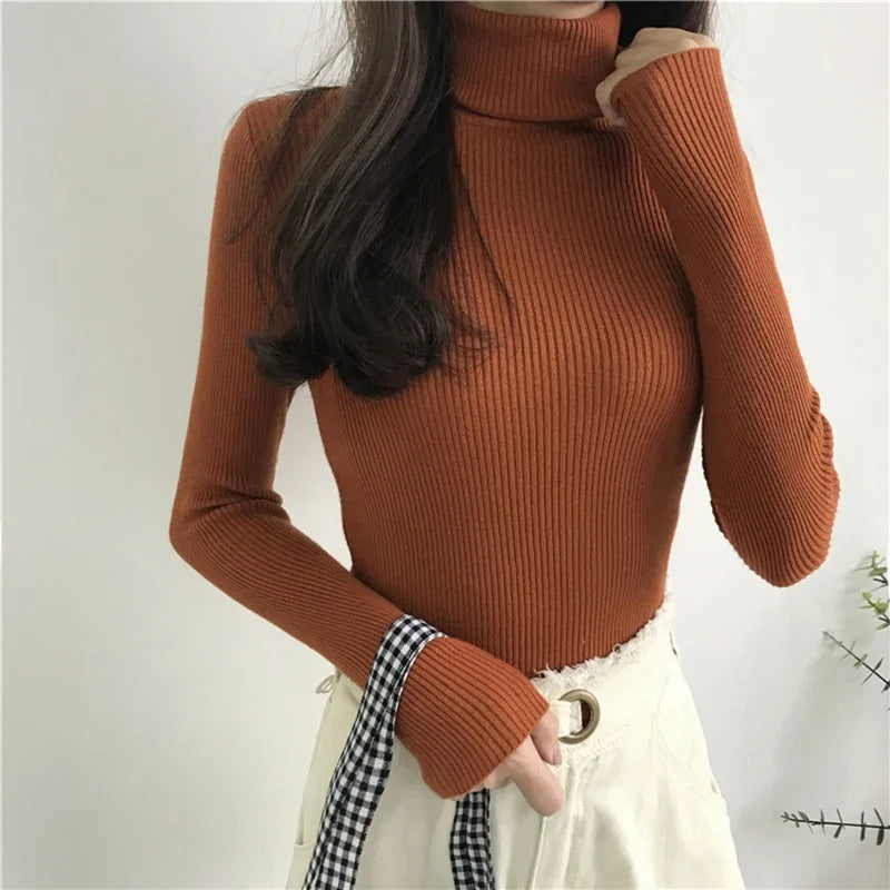 Classic Ribbed Turtleneck Sweater