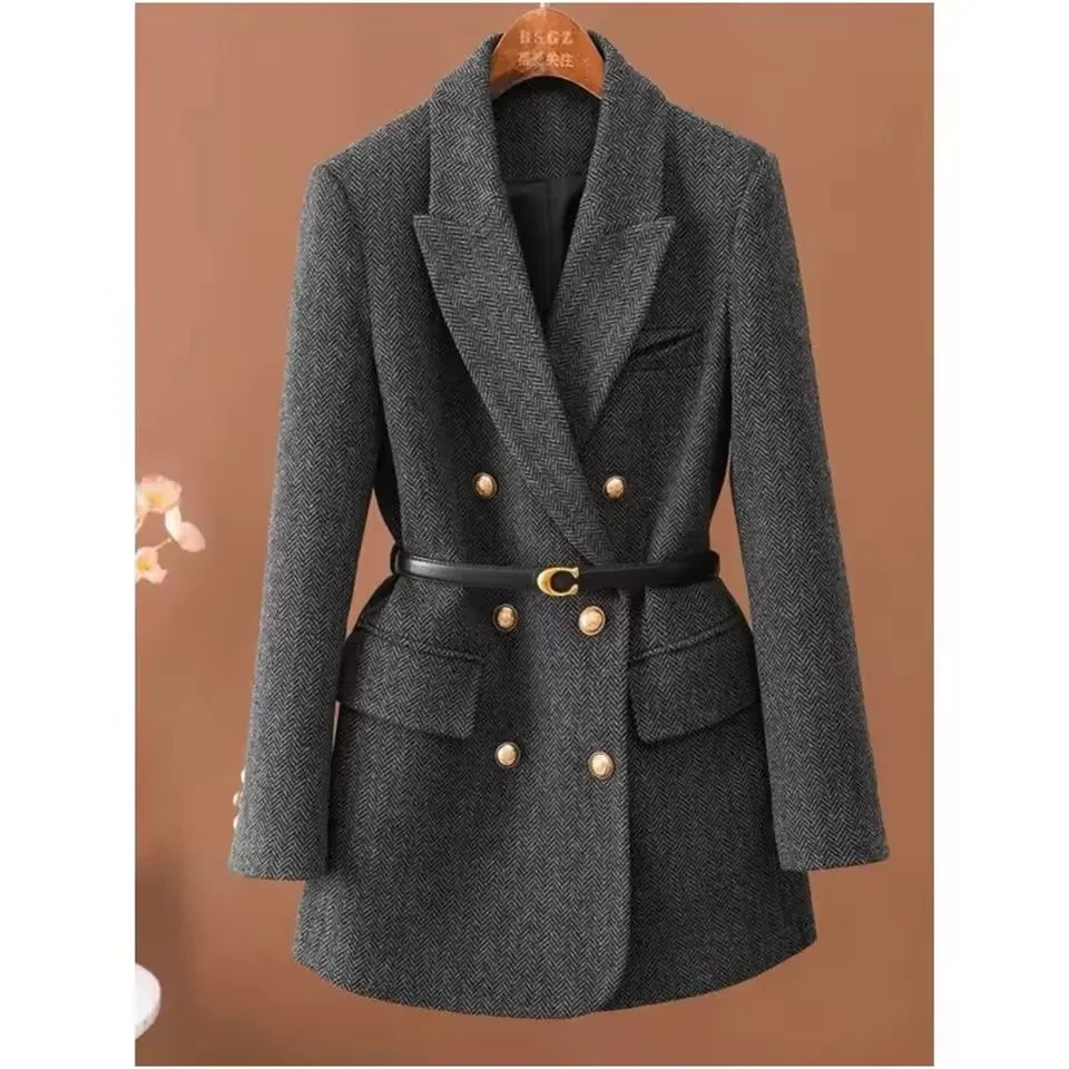 Vintage Wool Belted Jacket