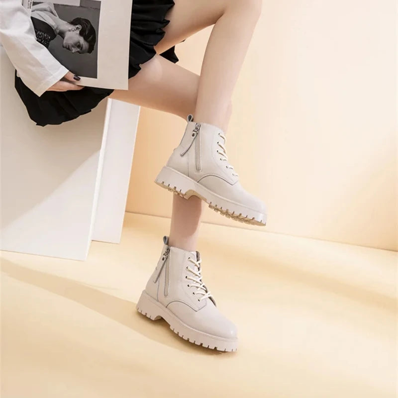 Versatile Lace-Up Ankle Boots