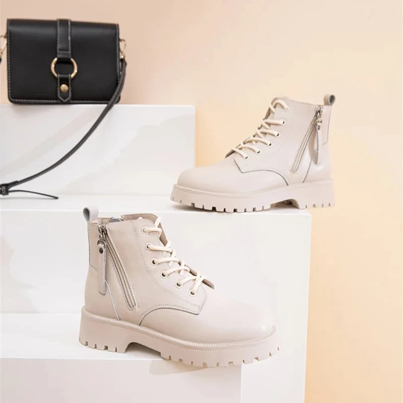 Versatile Lace-Up Ankle Boots