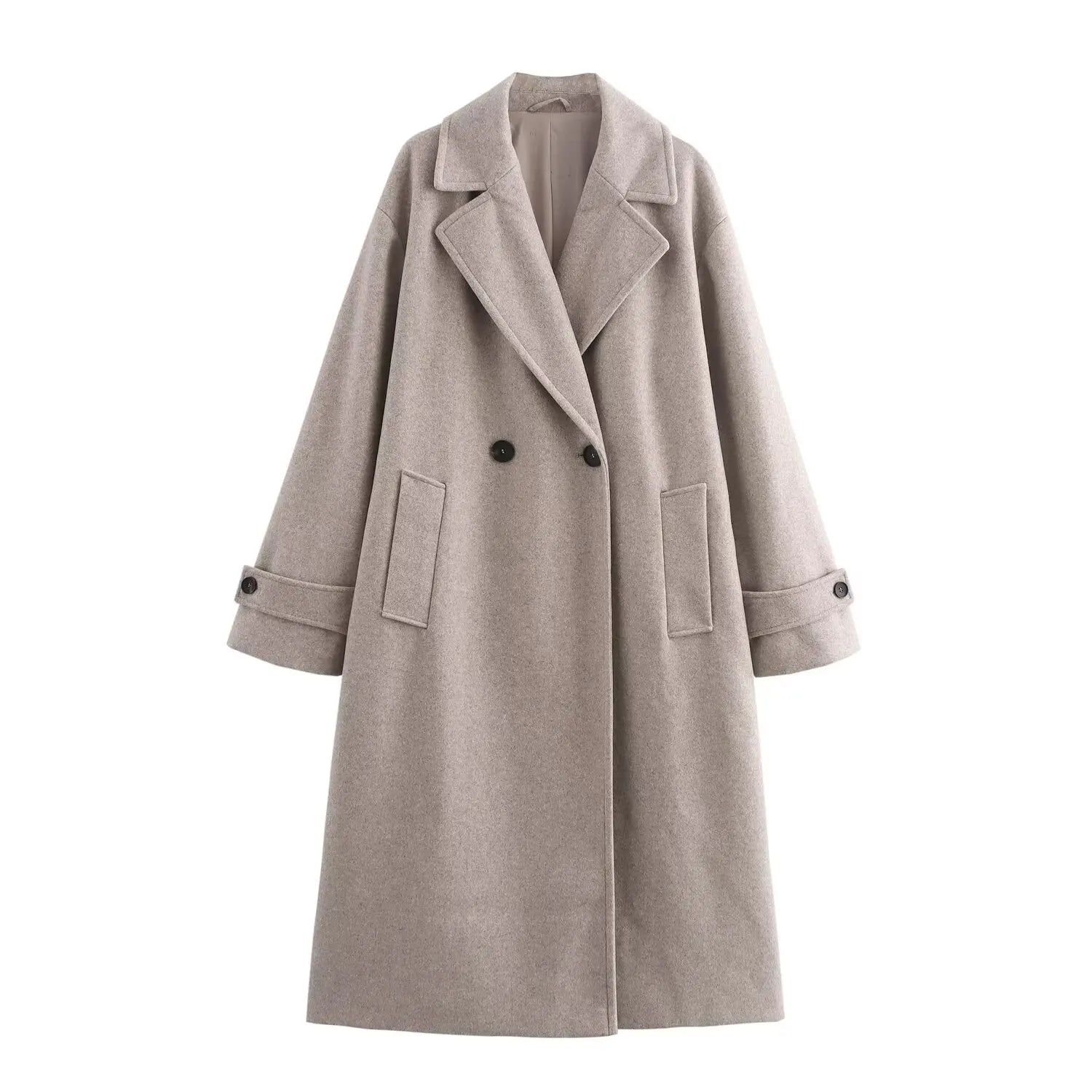 Autumn New Women's Loose Collar Long Sleeve Coat