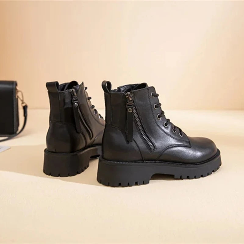 Versatile Lace-Up Ankle Boots