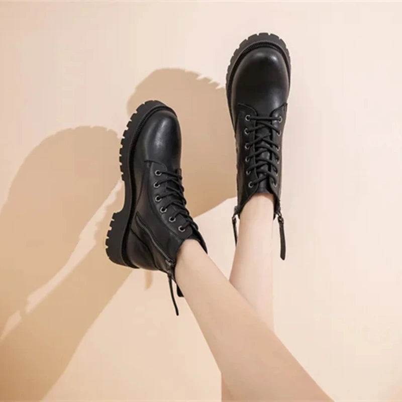 Versatile Lace-Up Ankle Boots