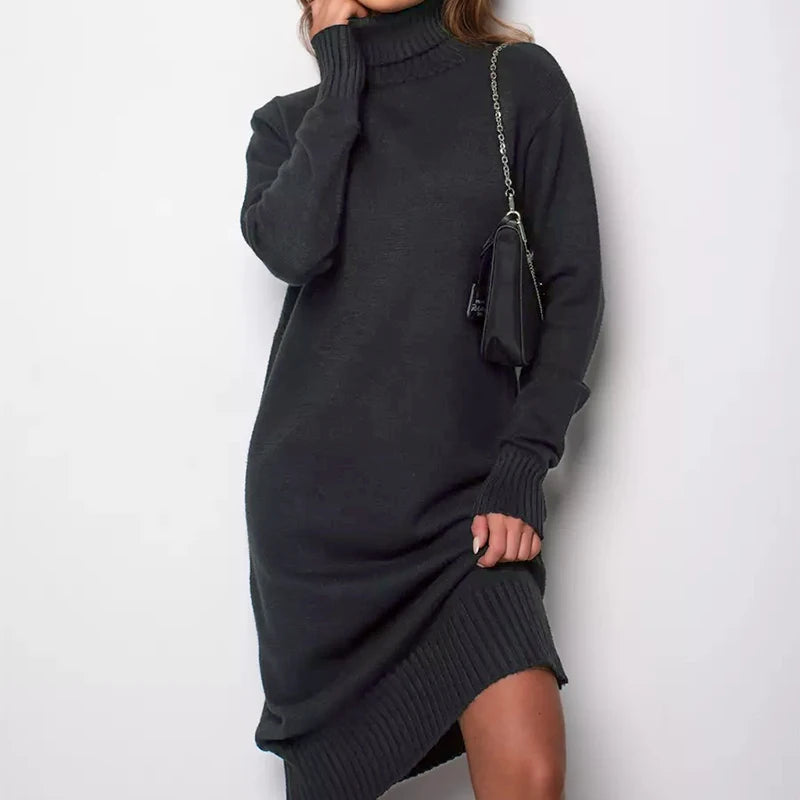 Classic Long Knit Sweater Dress