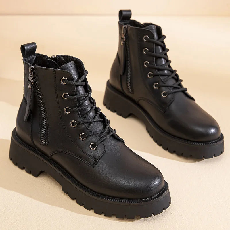 Versatile Lace-Up Ankle Boots
