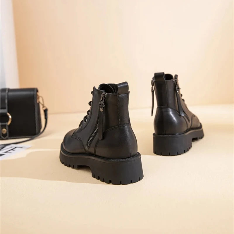 Versatile Lace-Up Ankle Boots