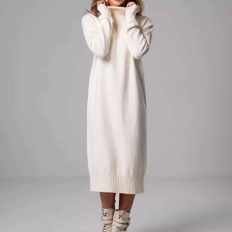 Classic Long Knit Sweater Dress
