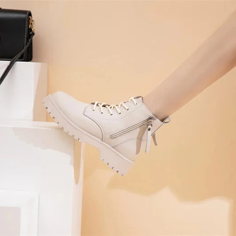 Versatile Lace-Up Ankle Boots