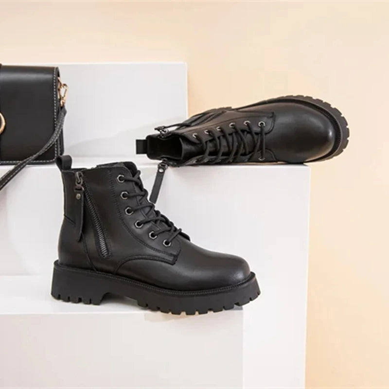 Versatile Lace-Up Ankle Boots