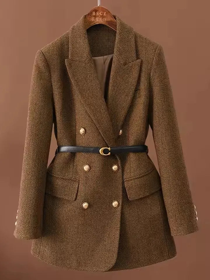 Vintage Wool Belted Jacket