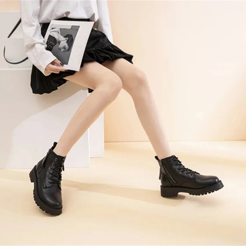 Versatile Lace-Up Ankle Boots