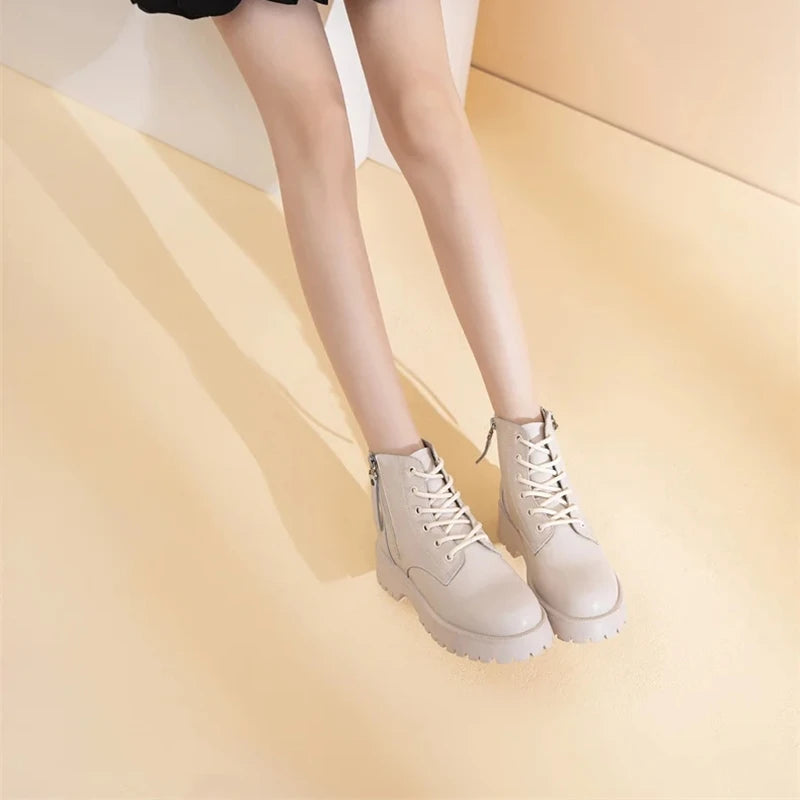 Versatile Lace-Up Ankle Boots