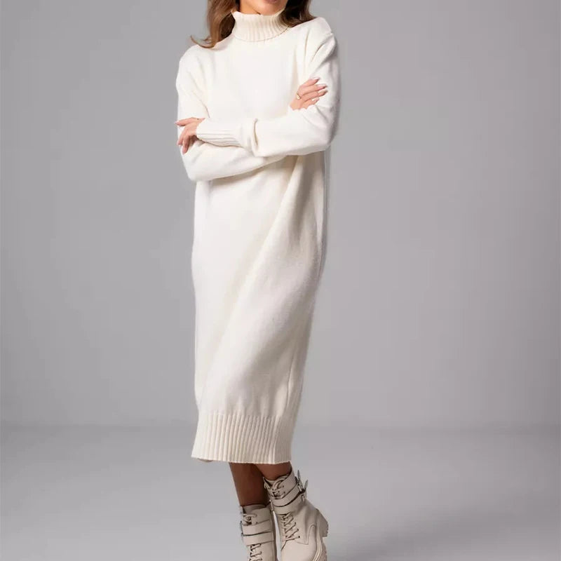 Classic Long Knit Sweater Dress