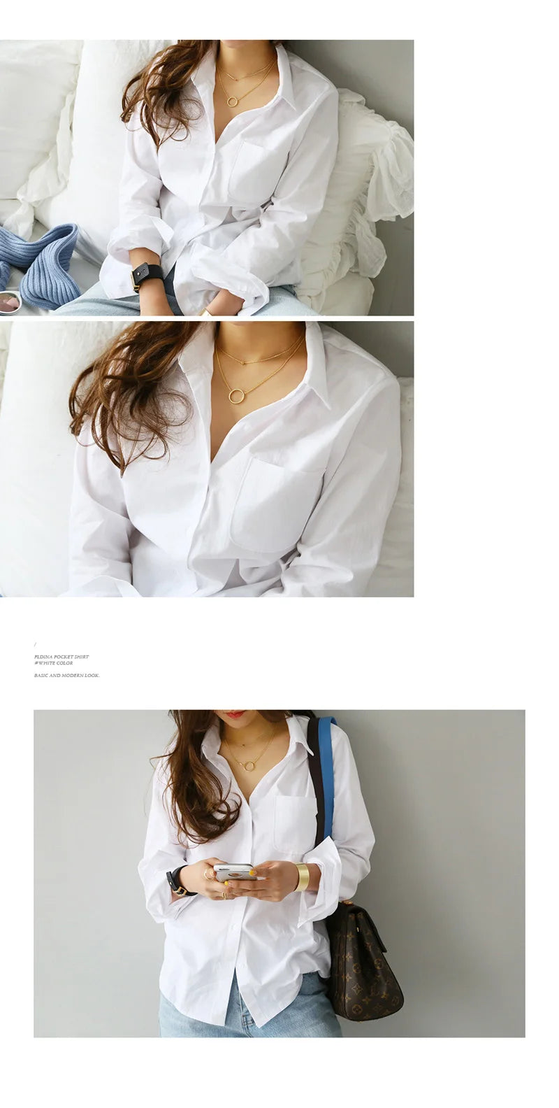Classic White Button-Up Blouse