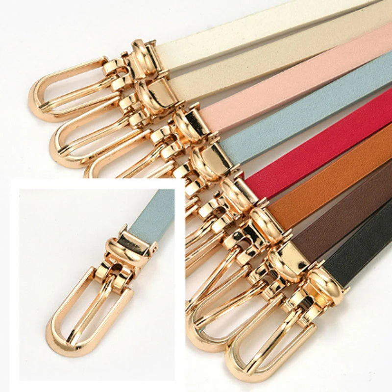 Women‘s Candy Color Waist Strap Thin Belt For Lady