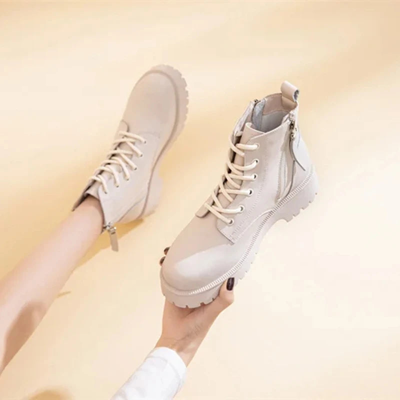 Versatile Lace-Up Ankle Boots