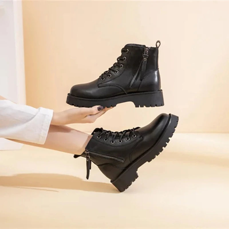 Versatile Lace-Up Ankle Boots
