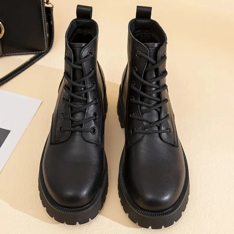 Versatile Lace-Up Ankle Boots