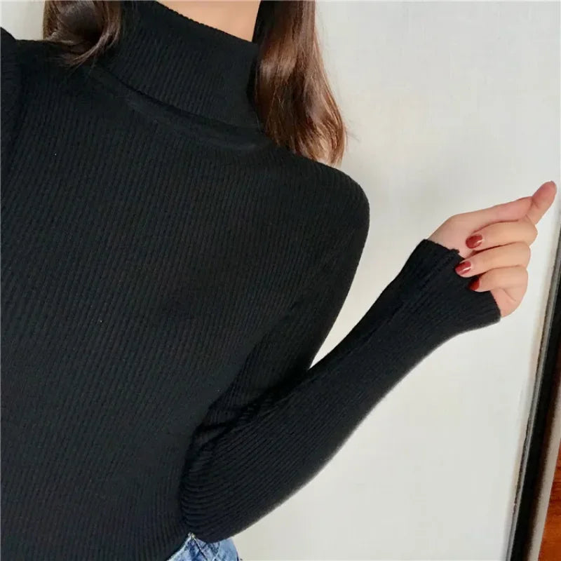 Classic Ribbed Turtleneck Sweater