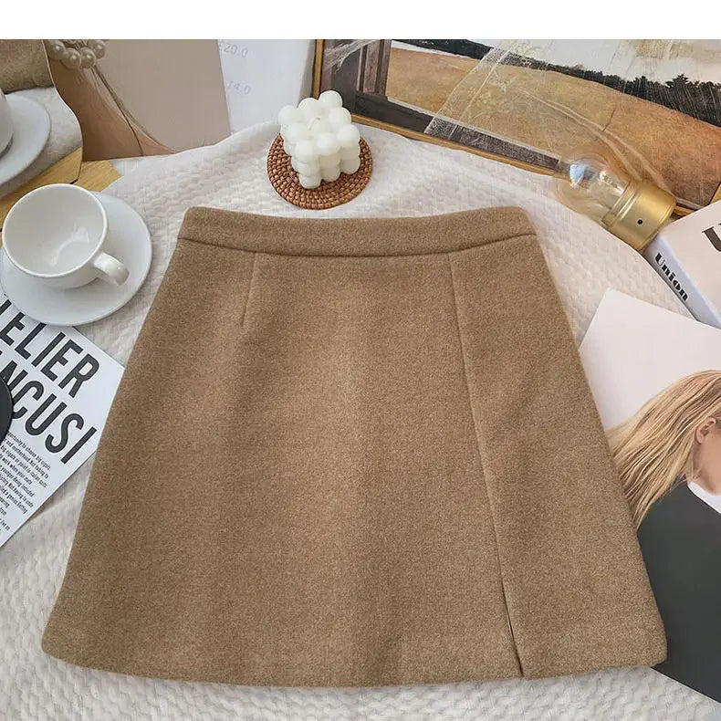 Classic High-Waist Autumn Mini Skirt