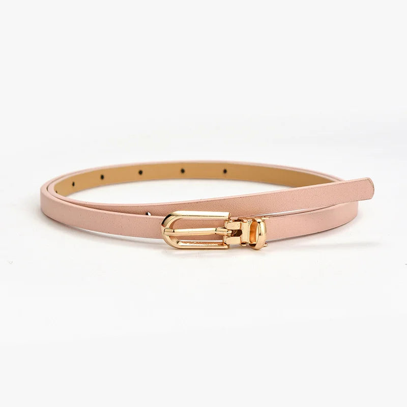Women‘s Candy Color Waist Strap Thin Belt For Lady