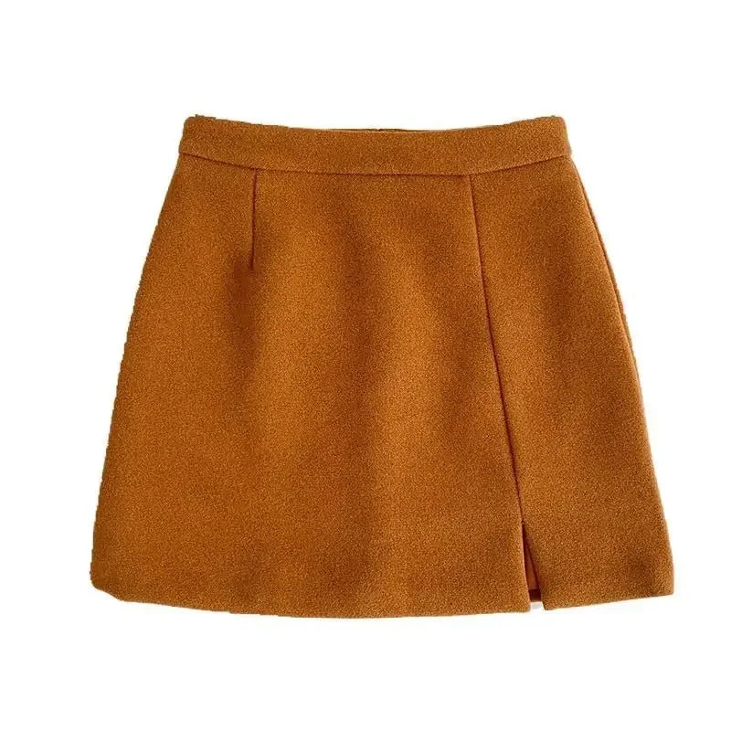 Classic High-Waist Autumn Mini Skirt