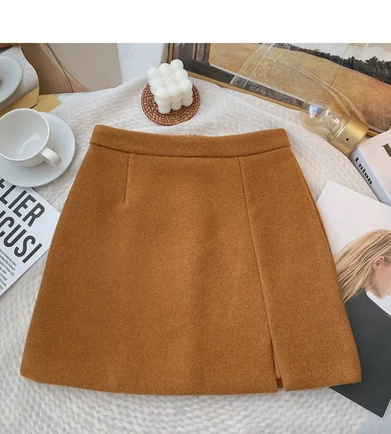 Classic High-Waist Autumn Mini Skirt