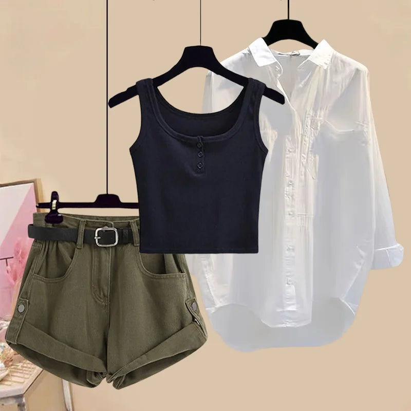 Women Shorts 3-Piece Suit