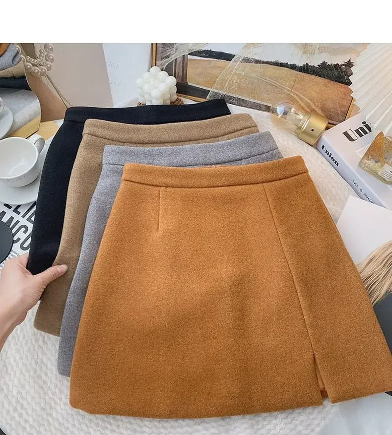 Classic High-Waist Autumn Mini Skirt
