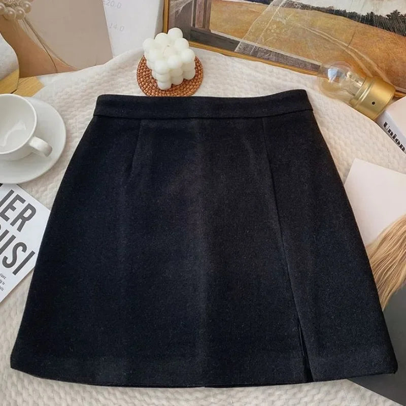Classic High-Waist Autumn Mini Skirt