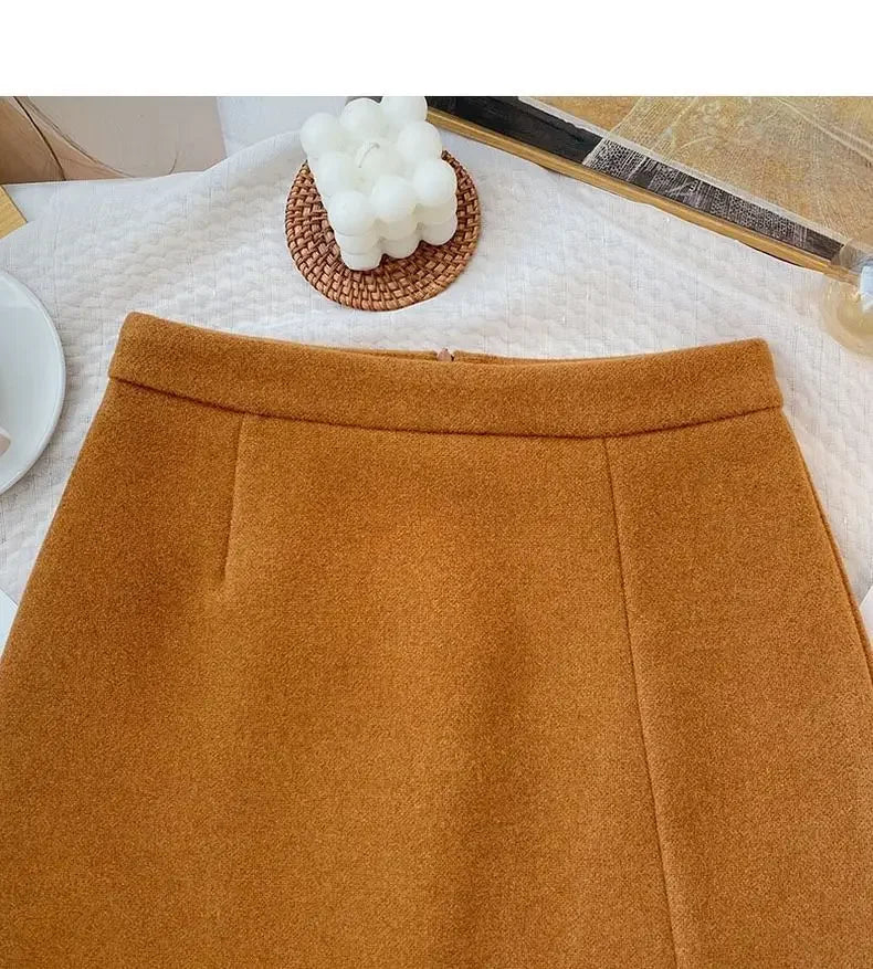 Classic High-Waist Autumn Mini Skirt