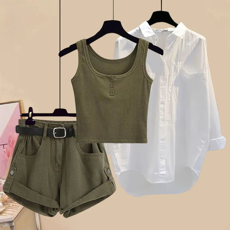 Women Shorts 3-Piece Suit
