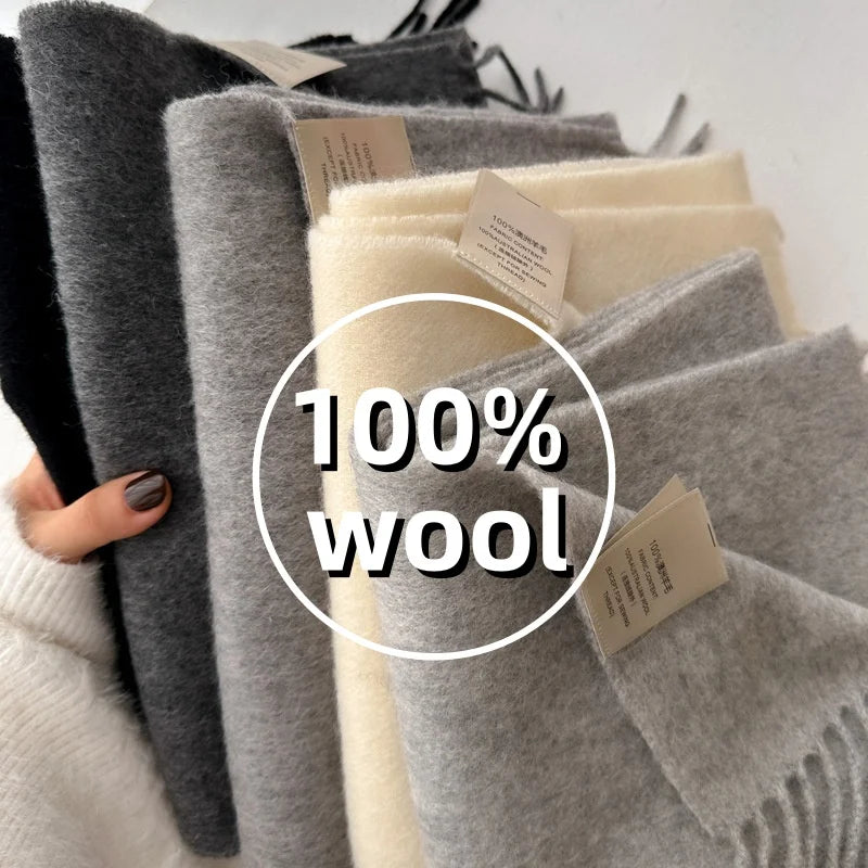 Classic 100% Wool Winter Scarf