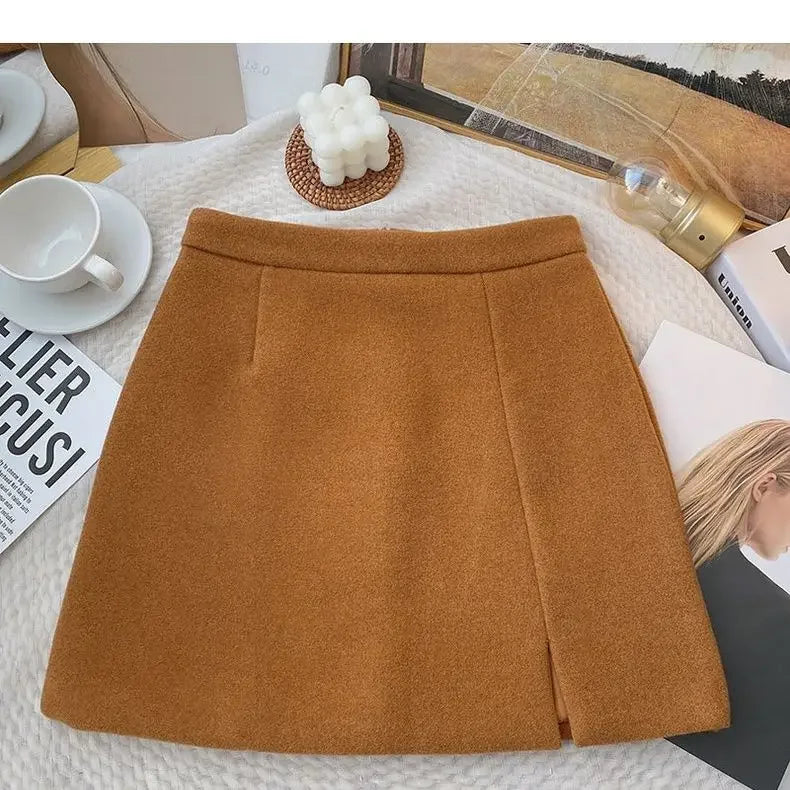 Classic High-Waist Autumn Mini Skirt