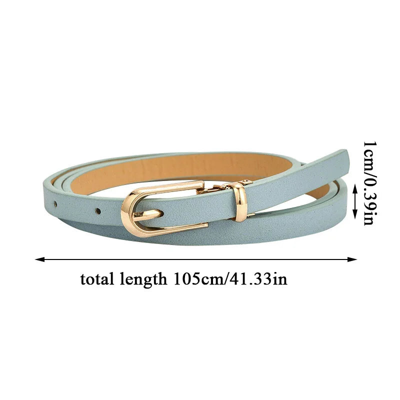 Women‘s Candy Color Waist Strap Thin Belt For Lady