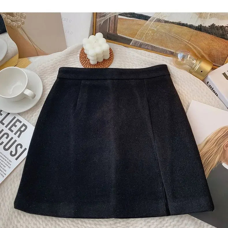 Classic High-Waist Autumn Mini Skirt