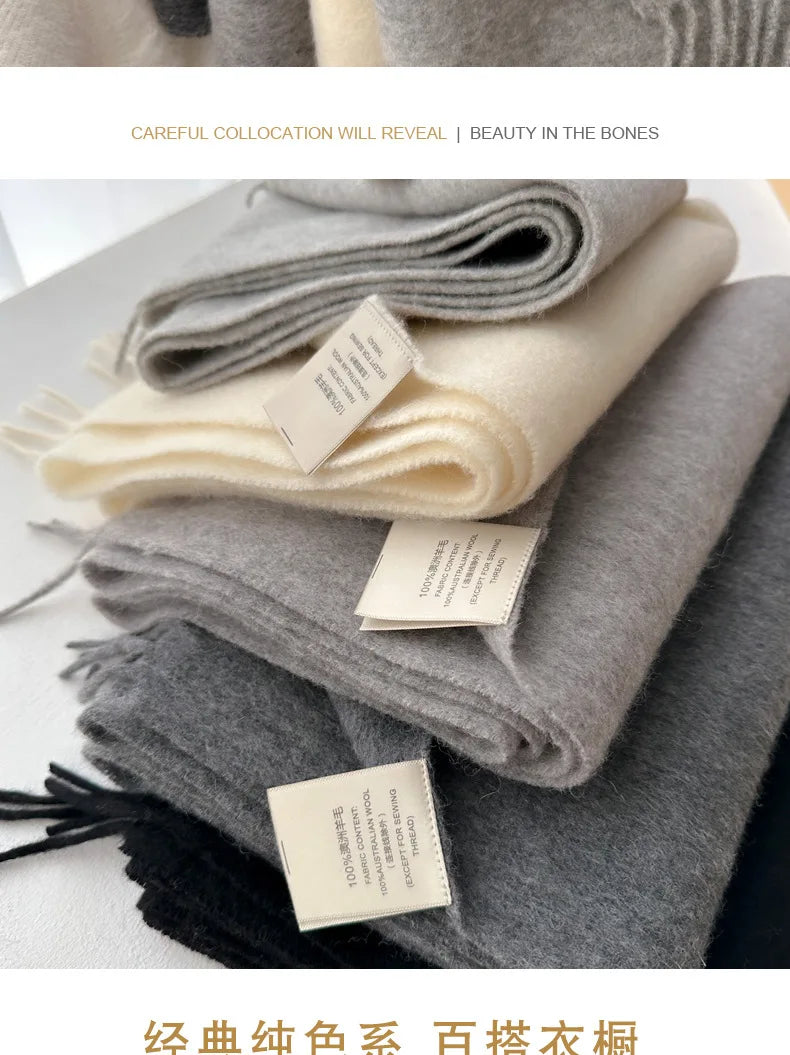 Classic 100% Wool Winter Scarf