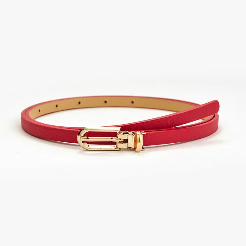 Women‘s Candy Color Waist Strap Thin Belt For Lady