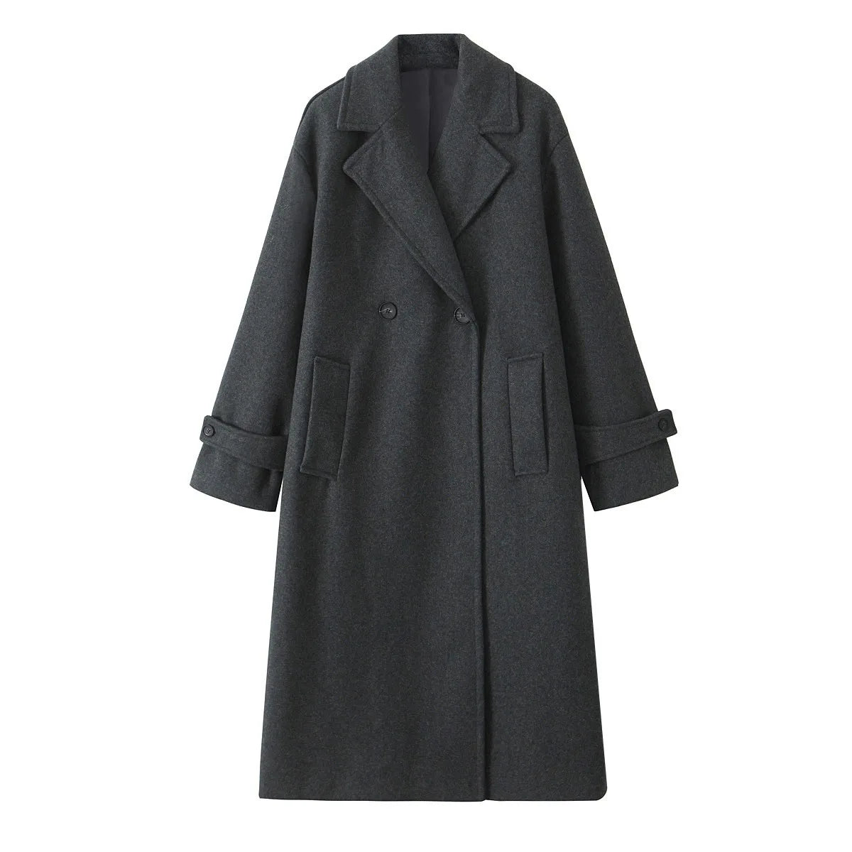 Autumn New Women's Loose Collar Long Sleeve Coat