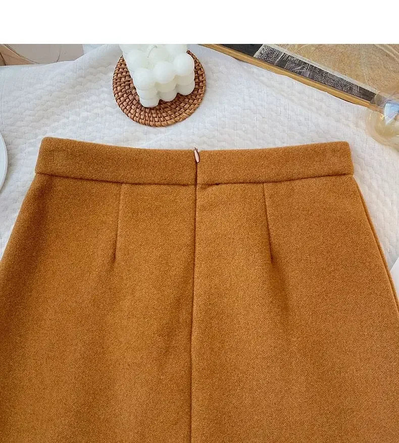 Classic High-Waist Autumn Mini Skirt