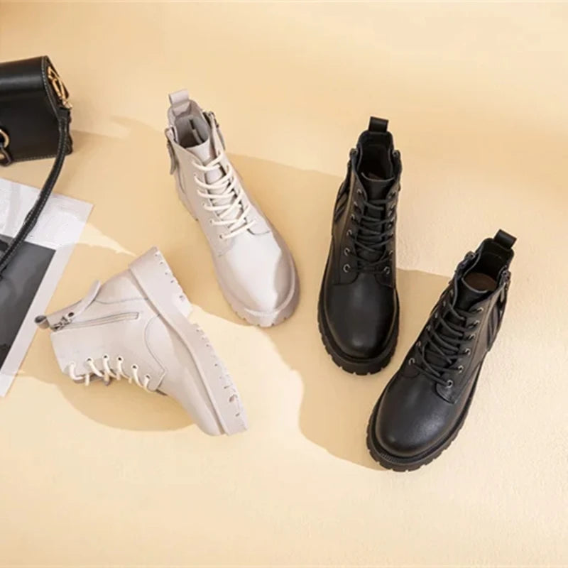 Versatile Lace-Up Ankle Boots
