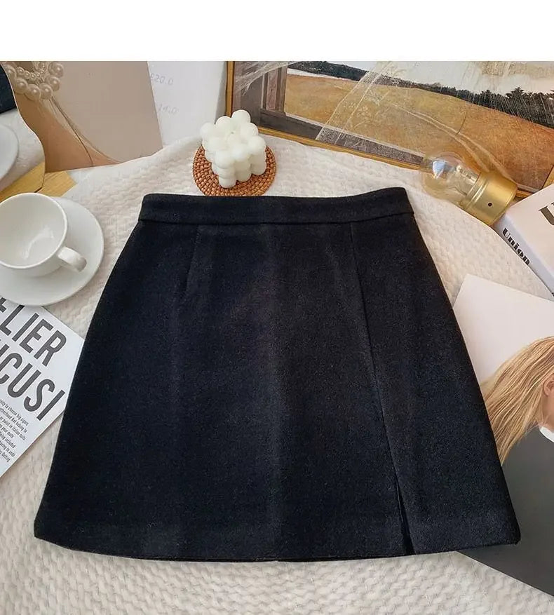 Classic High-Waist Autumn Mini Skirt