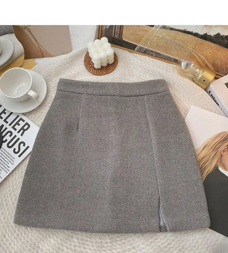 Classic High-Waist Autumn Mini Skirt