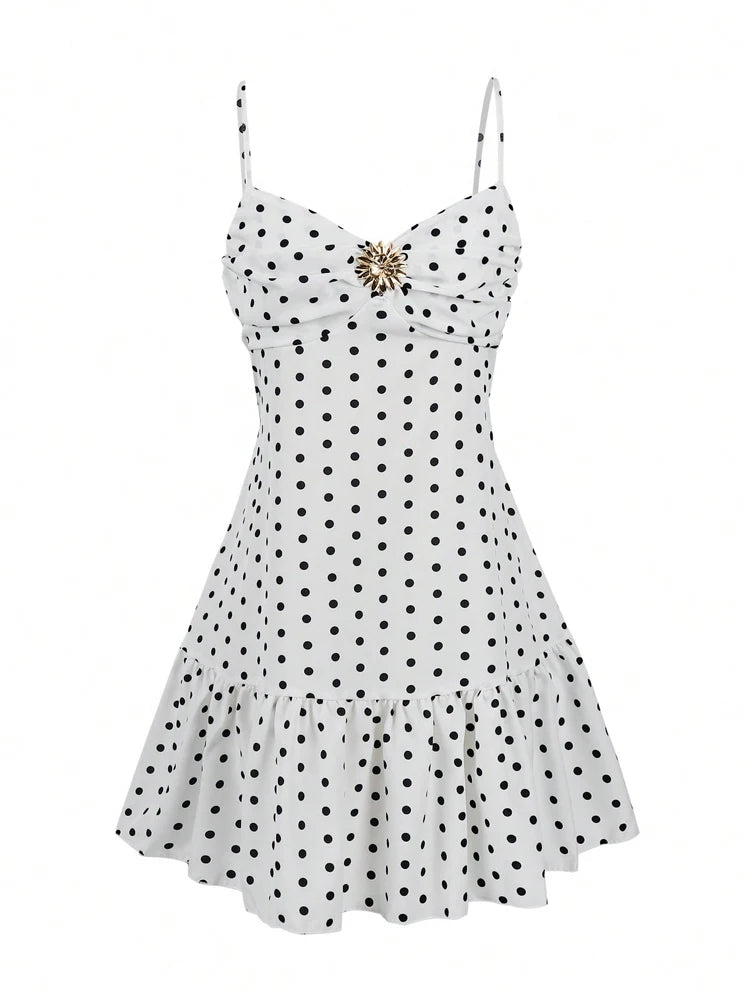 New Women's Polka Dot Mini Dress