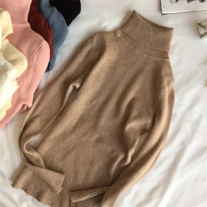 Classic Ribbed Turtleneck Sweater